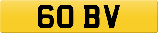 60 BV private number plate